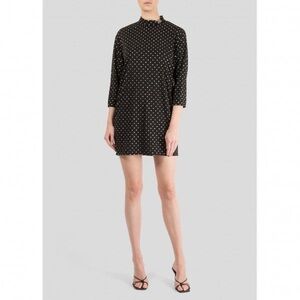 Marc Jacobs Black polka dot Mini Dress with mock neck size 0